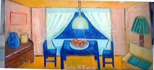 Una notte d'estate. 2015. Olio su tela. cm50X100 